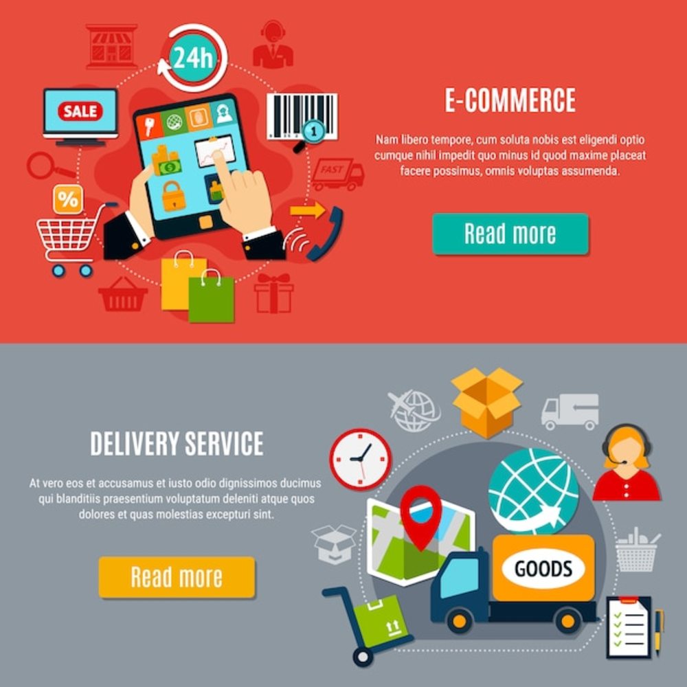 電子商務(wù)水平橫幅